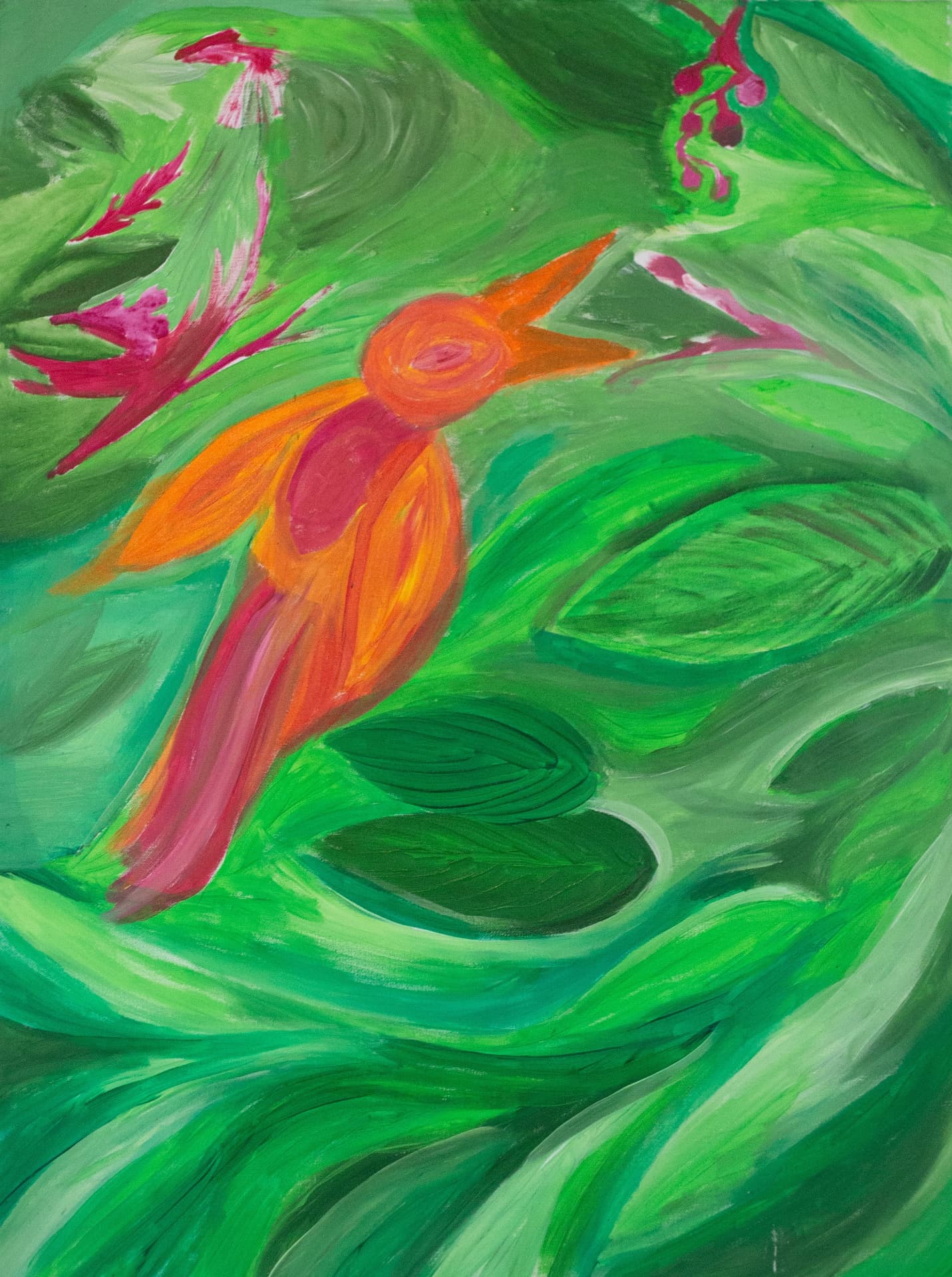 Bird of Paradise — Acrylic on canvas by Shev G