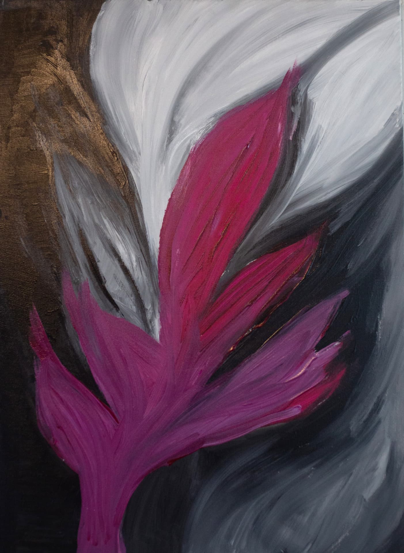 Bloom in Monochrome — Acrylic on canvas by Shev G