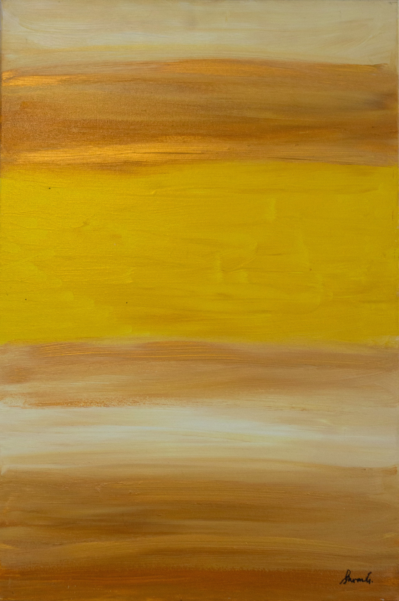 Ochre Horizon — Oil on canvas by Shev G