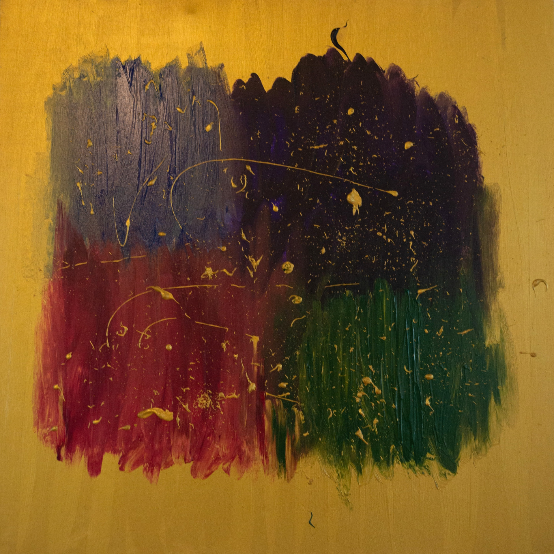 Four Weathers — Oil & gold on panel by Shev G